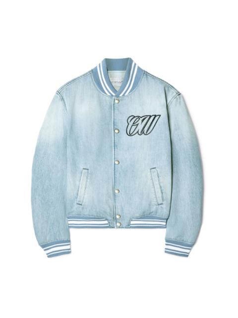 ジャケット Off-White SS25 DENIM BOMBER (OWEK006S25DEN001 4010) WORN EFFECT DENIM BOMBER JACKET CLOSED © - Blue | ZARA