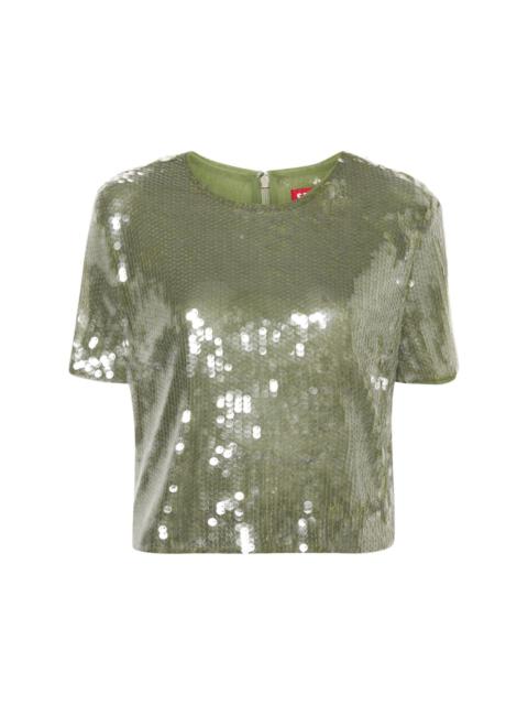 STAUD Quincy sequinned T-shirt