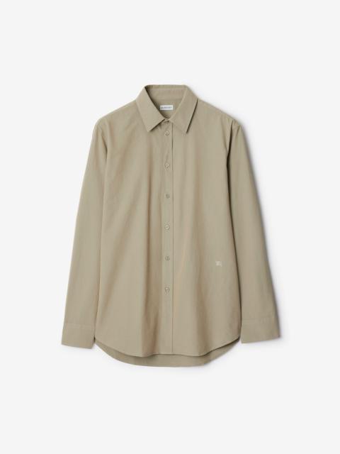Tシャツ・カットソー Burberry SS24 Khaki poplin shirt (8089484 B9318) Burberry Hunter Green Cotton Shirt - Men's Regular Fit