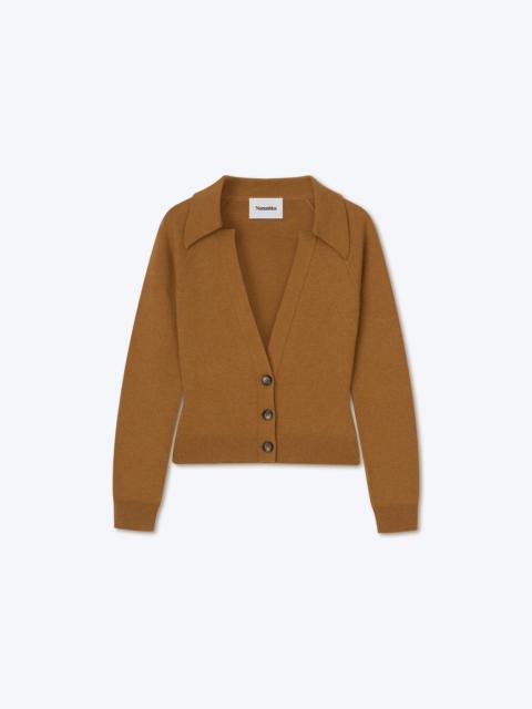 Nanushka JODI - Cashmere-blend cardigan - Camel