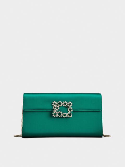 Roger Vivier Efflorescence Clutch in satin