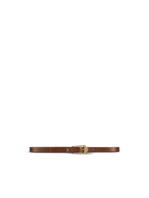 ELISABETTA FRANCHI leather belt with logo details
