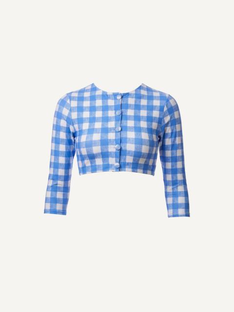 Cleobella SKYE RASHGUARD | BLUE BONNET GINGHAM