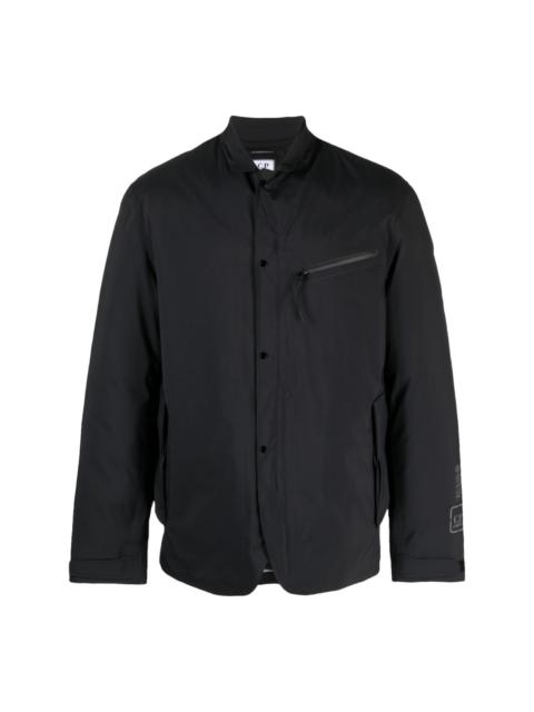 notched-collar buttoned windbreaker