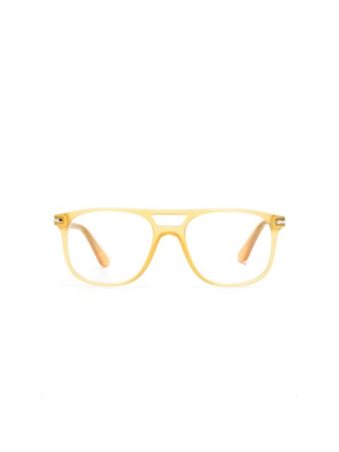 Persol pilot-frame translucent glasses
