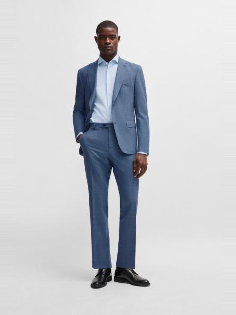 BOSS SLIM-FIT SUIT IN MICRO-PATTERNED PERFORMANCE-STRETCH CLOTH