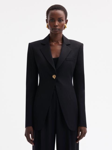 Oscar de la Renta BUTTON DETAIL SINGLE-BREASTED BLAZER