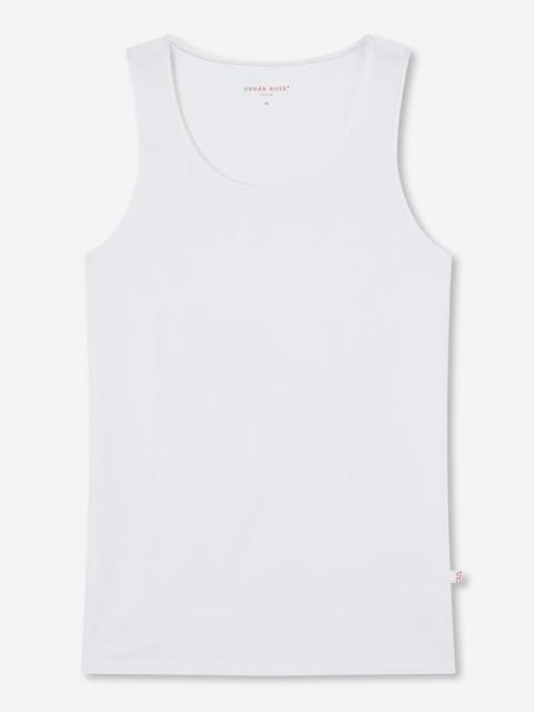 Derek Rose Men's Underwear Vest Jack Pima Cotton Stretch White