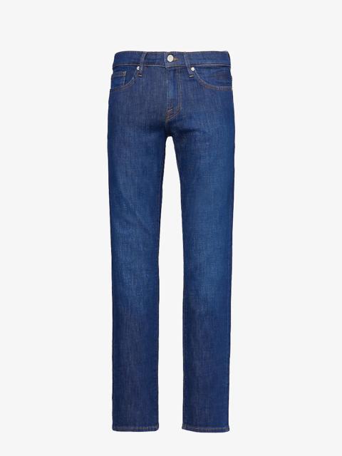 L'homme Slim belt-loop slim-fit straight-leg stretch-denim jeans