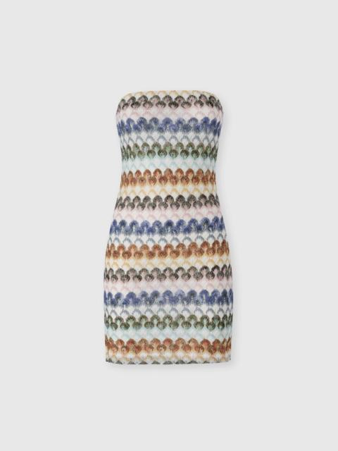 Missoni Bustier mini dress with lace motif