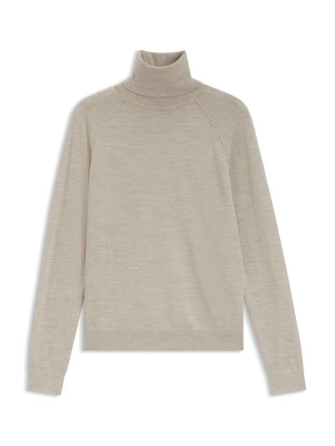 BOSS SLIM-FIT TURTLENECK SWEATER IN EXTRA-FINE MERINO WOOL