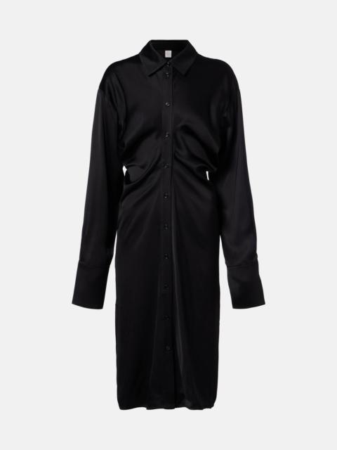 TOTEME Slouch crêpe satin shirt dress