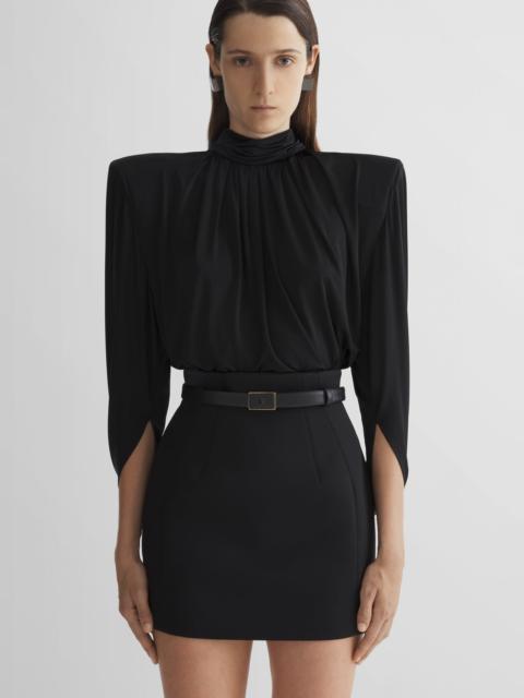 MUGLER black cascade tunic