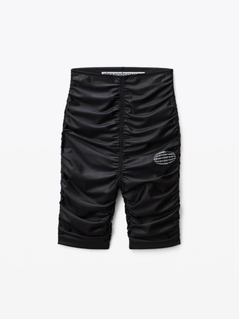 Alexander Wang RUCHED BIKE SHORT IN SPANDEX JERSEY