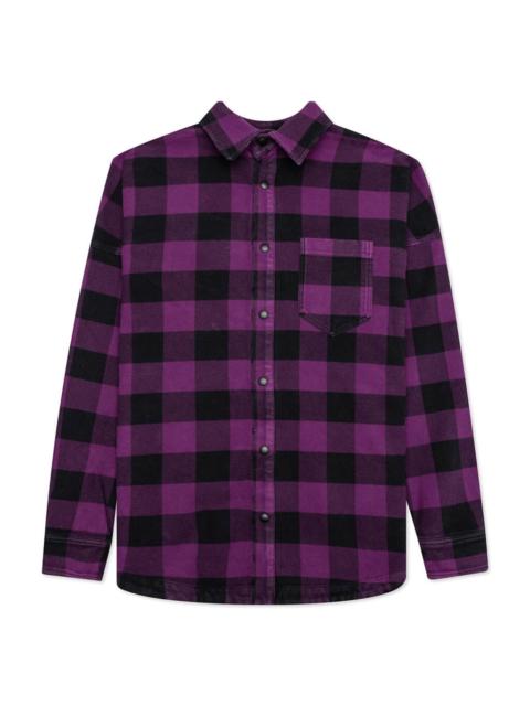 Palm Angels CLASSIC LOGO OVERSHIRT - PURPLE/WHITE