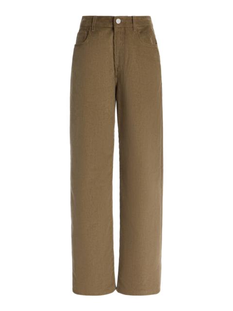 RÓHE Relaxed Cotton-Corduroy Trousers green