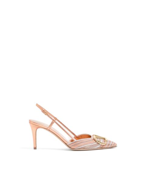Valentino VLogo Signature slingback pumps with Cornely embroidery 80mm