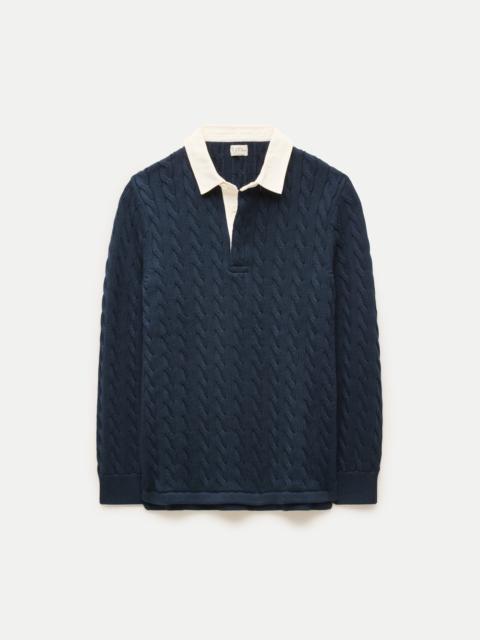 J.CREW Heritage cotton cable-knit rugby sweater