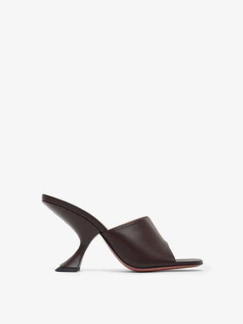 Amina Muaddi Taylor 90 dark brown slippers