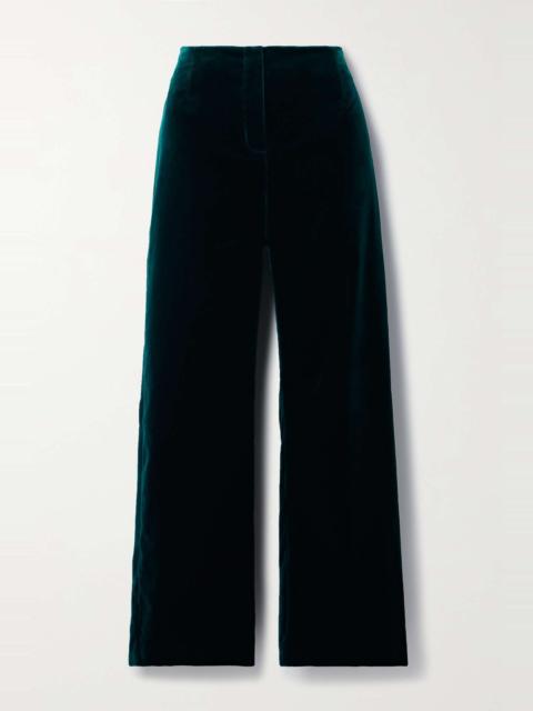 Loro Piana Niklas cotton-blend velvet wide-leg pants