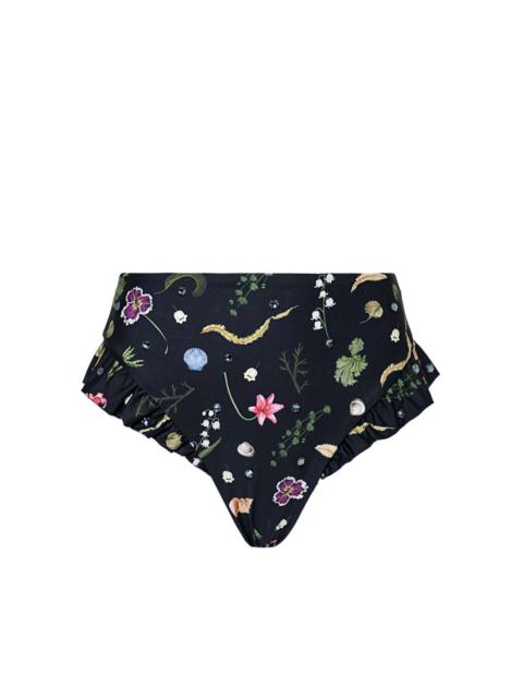 Jengibre Tesoro floral-print bikini bottoms