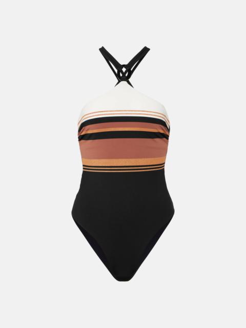 Max Mara Striped racerback swimsuit