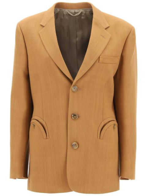 BLAZÉ MILANO SANTANA PEANUT NANA SINGLE-BREASTED JACKET