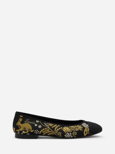 Lanvin CLASSIC BALLET PUMPS WITH HERITAGE RATEAU EMBROIDERY