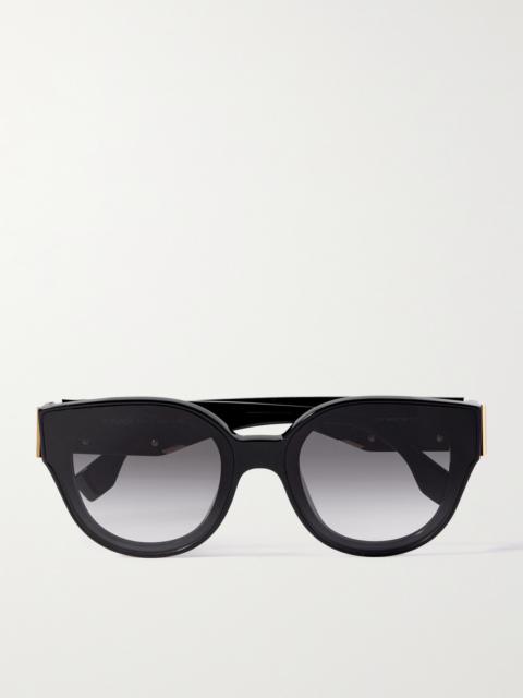 FENDI First D-frame Embellished Acetate Sunglasses