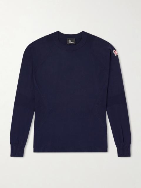 Moncler Grenoble Logo-Appliquéd Crepe Sweater