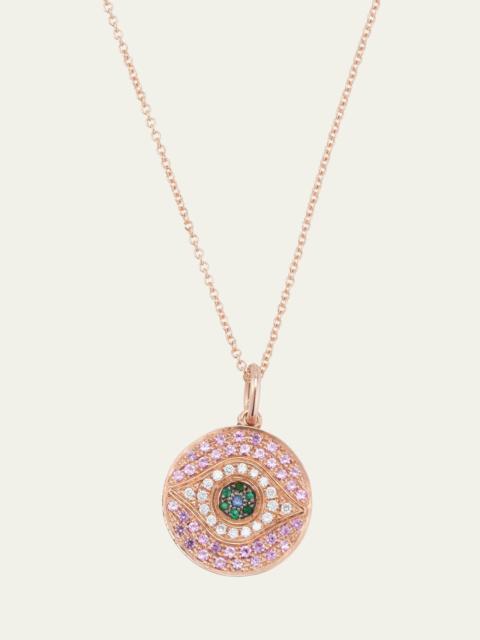 Little Dawn 18K Rose Gold Diamond and Sapphire Necklace