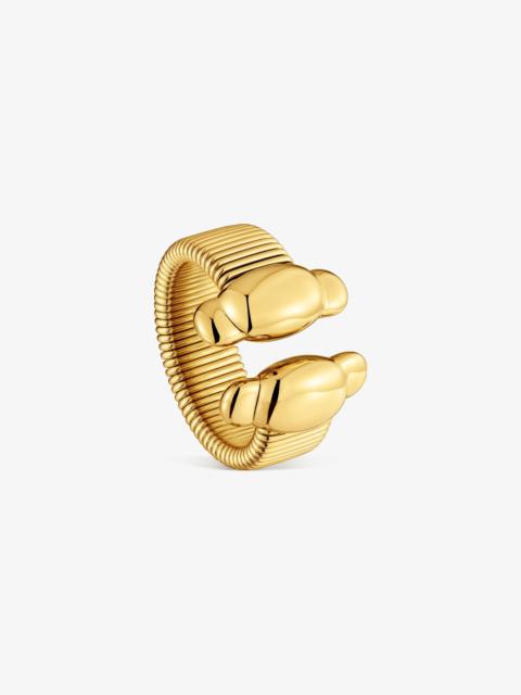 TOUS Gold-colored steel Open ring Head to TOUS