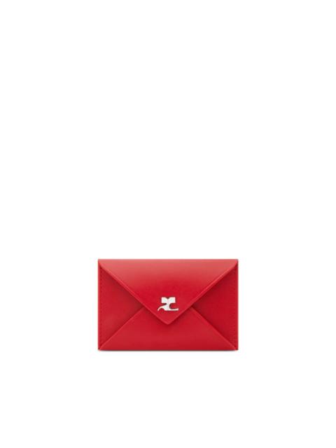 courrèges leather envelope card holder