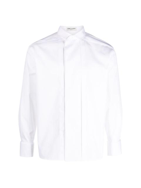 long-sleeve cotton poplin shirt