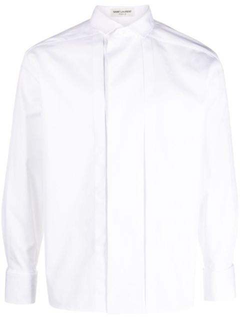 long-sleeve cotton poplin shirt