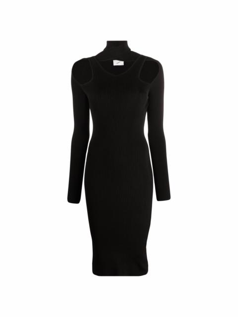 cut-out knit dress