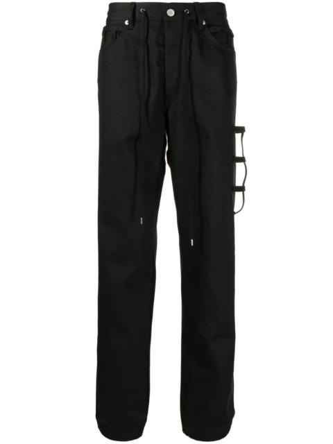 straight-leg drawstring trousers