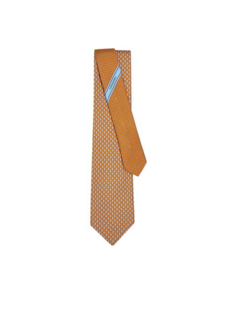 FERRAGAMO gancini-horse-print tie