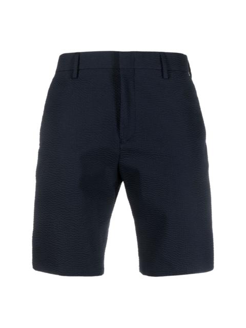 concealed-fastening cotton-blend shorts