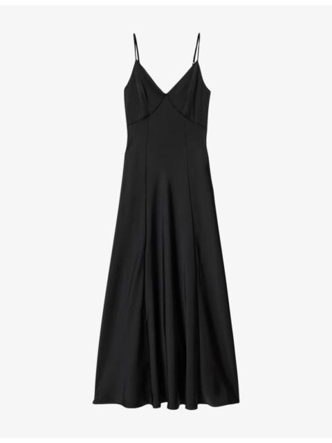 ALLSAINTS Irina V-Neck Woven Maxi Dress
