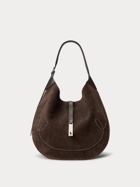 Polo Ralph Lauren Polo ID Suede Western Large Shoulder Bag