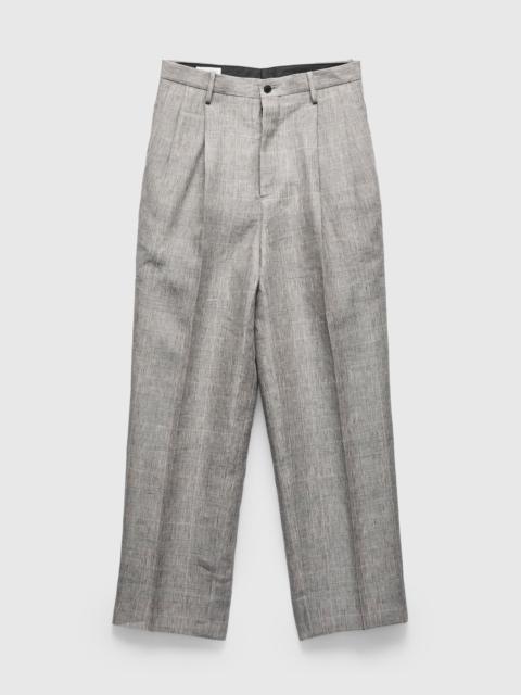 KAPTAIN SUNSHINE Linen Mohair Shoecut Slacks in Glen Plaid