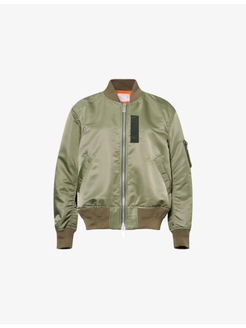 sacai Relaxed-Fit Ruched-Sleeves Shell Jacket