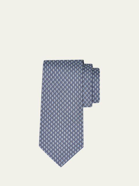 FERRAGAMO Men's Unicorn-Gancio Silk Tie