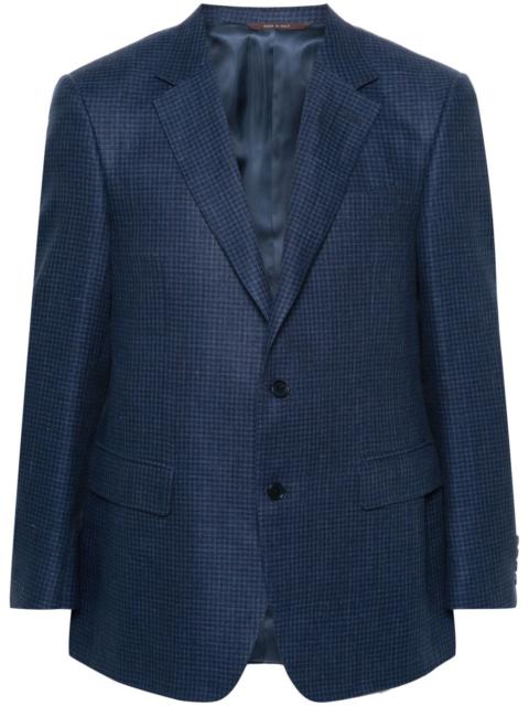 Canali houndstooth linen-blend blazer