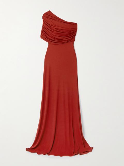GIAMBATTISTA VALLI One-shoulder Draped Jersey Gown