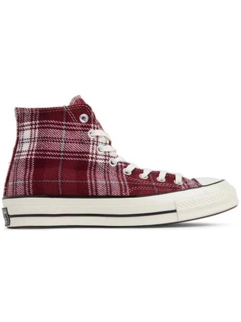 Converse Chuck Taylor All Star 70 Hi Plaid Pack Dark Burgundy