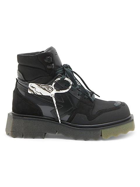 Off-White Hiking Sneaker Suede-Trimmed Boots