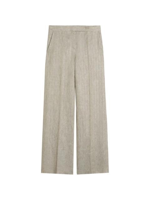 Max Mara Herringbone linen twill trousers