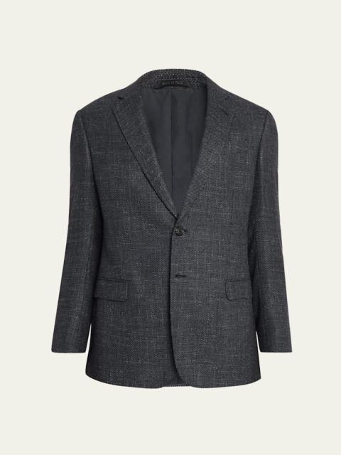 GIORGIO ARMANI Men's Wool Blend Melange Two-Button Sport Coat